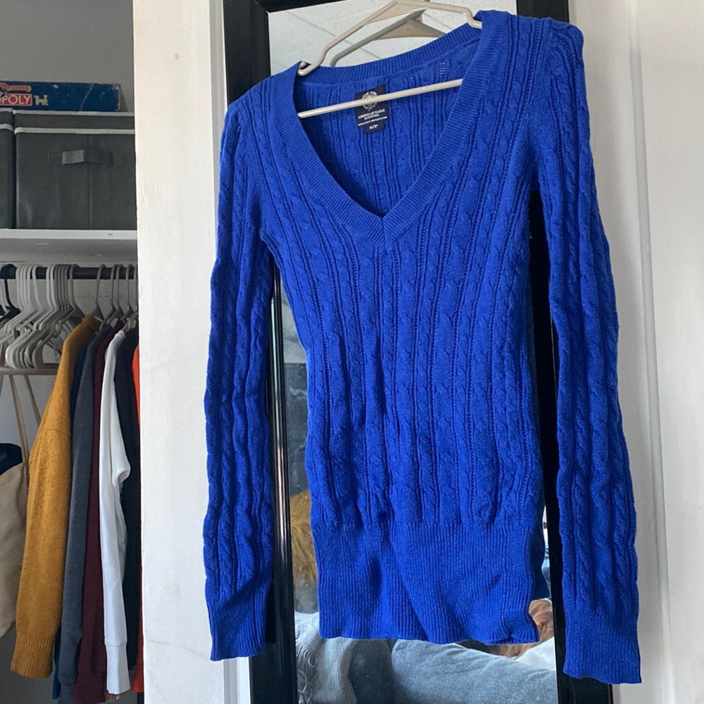 Royal blue American Eagle knit sweater